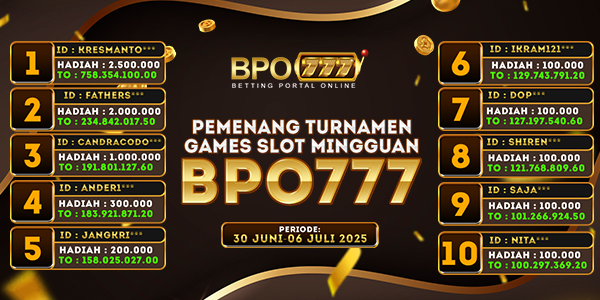 Bonus Turnamen BPO777